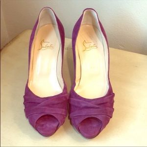Purple Suede Louboutin heels
